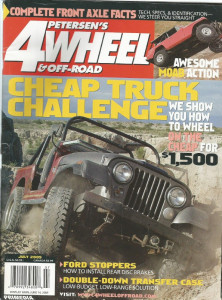 4 WHEEL & OFF-ROAD 2005 JULY - CHEAP TRUCK CHALLENGE, FRONT AXEL FACTS